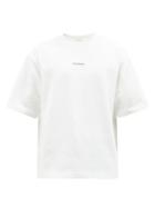Acne Studios - Extorr Embroidered-logo Crew-neck Cotton T-shirt - Mens - White