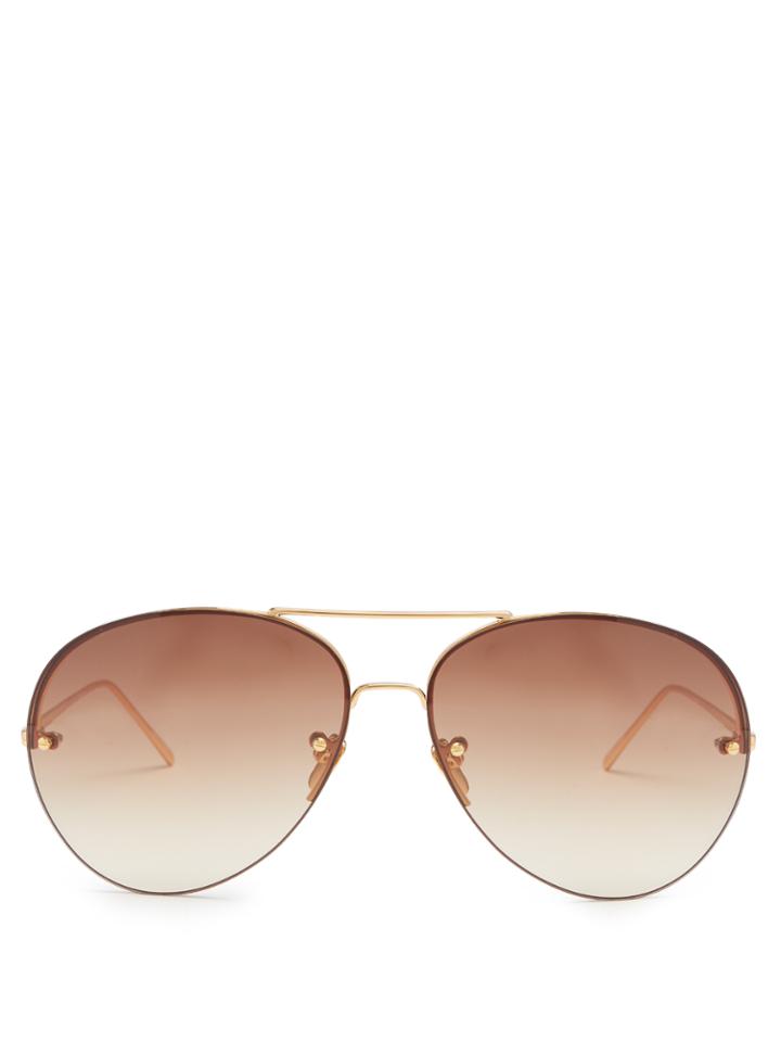 Linda Farrow Aviator Sunglasses