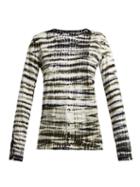 Matchesfashion.com Proenza Schouler - Tie Dye Long Sleeved Cotton T Shirt - Womens - Green Print