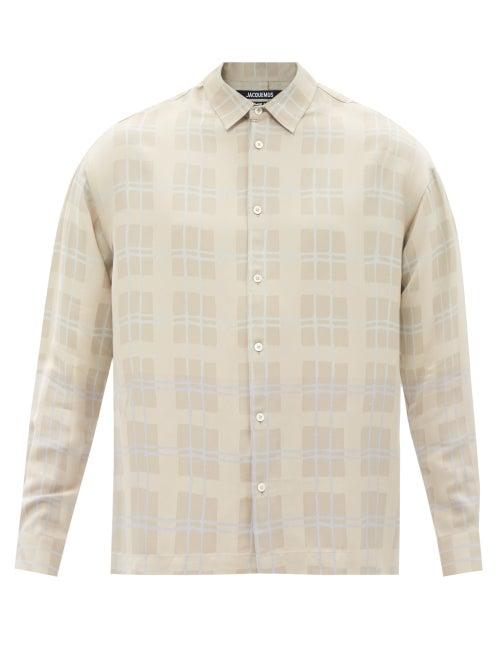 Jacquemus - Baou Checked Shirt - Mens - Beige