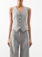 Bella Freud - Chrissie Wool Waistcoat - Womens - Grey
