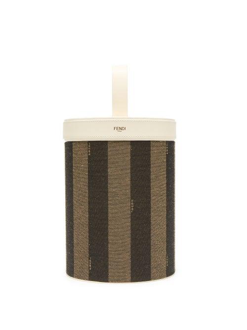 Matchesfashion.com Fendi - Cofanetto Jacquard-stripe Jewellery Box - Brown White