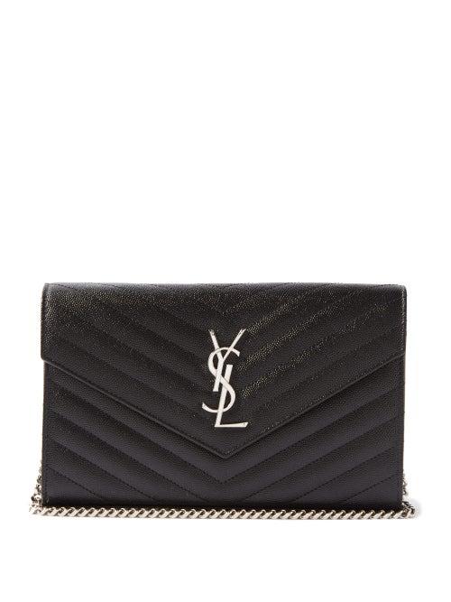 Saint Laurent - Monogram Quilted-leather Cross-body Bag - Womens - Black