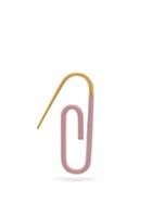 Matchesfashion.com Hillier Bartley - Enamelled Paperclip Single Earring - Womens - Pink