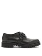Matchesfashion.com Valentino - V Logo Leather Derby Shoes - Mens - Black