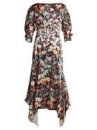 Matchesfashion.com Peter Pilotto - Dandelion Print Silk Dress - Womens - Multi