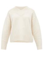 Matchesfashion.com Joseph - V Neck Wool Blend Sweater - Womens - Ivory