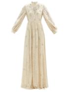Erdem - Kara Beaded Sequinned Gown - Womens - Ivory