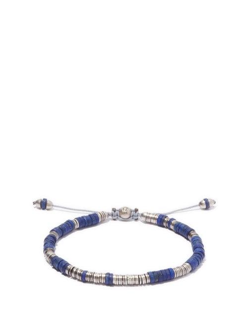 M Cohen - The Azuli Lapis & Sterling Silver Bracelet - Mens - Silver Multi