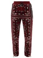 Amiri - Paisley-jacquard Fleece Track Pants - Mens - Burgundy