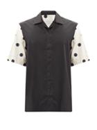 Matchesfashion.com Paul Smith - Paneled Polka-dot Cotton-blend Poplin Shirt - Mens - Black Multi