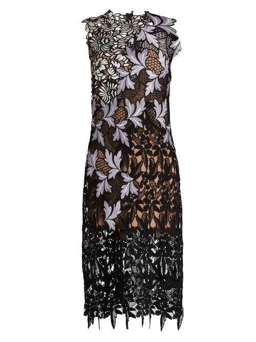 Self-portrait Patchwork Guipure-lace Dress