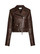 Matchesfashion.com The Row - Perlin Leather Biker Jacket - Womens - Brown
