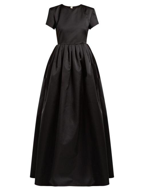 Matchesfashion.com Rochas - Black Duchess Satin Gown - Womens - Black