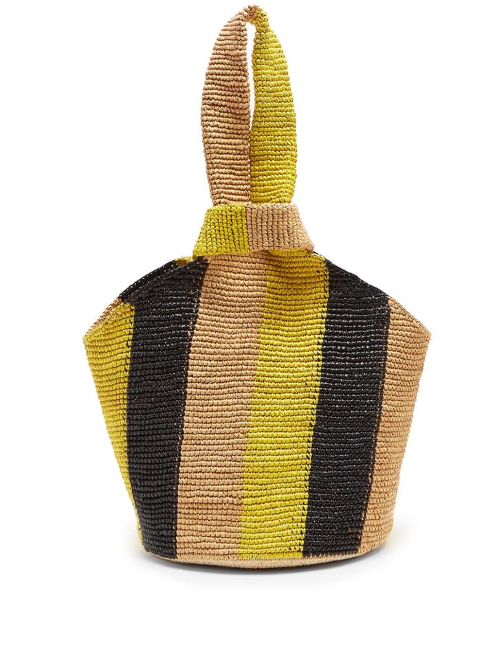 Sensi Studio Striped Toquilla-straw Tote