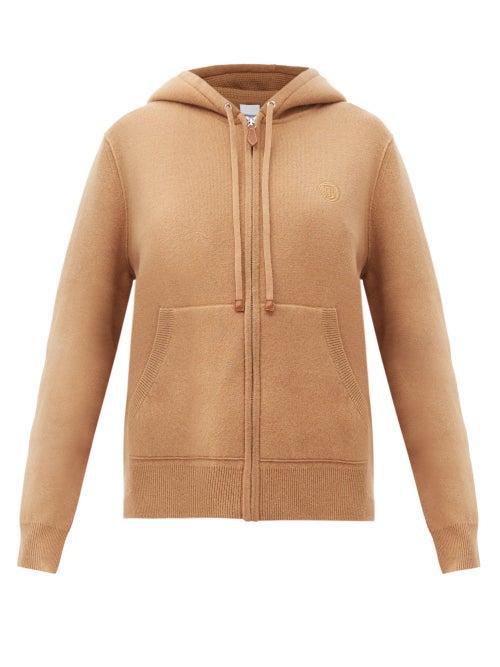Matchesfashion.com Burberry - Argun Cashmere-blend Hooded Sweatshirt - Womens - Camel