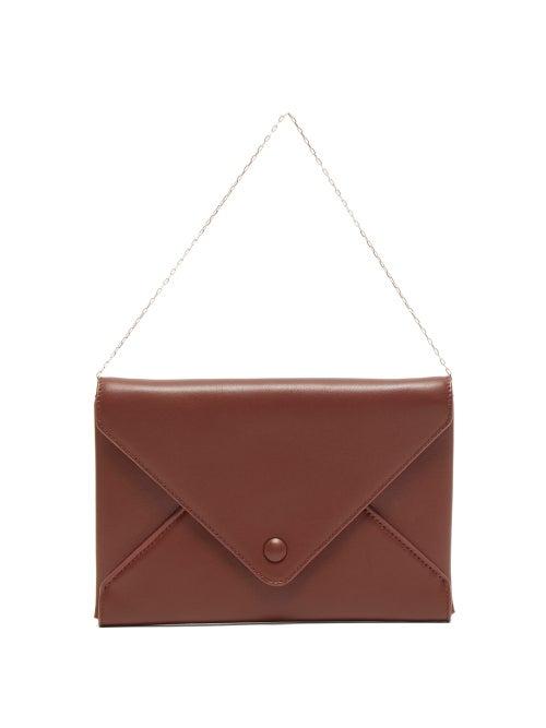 Matchesfashion.com The Row - Envelope Chain Handle Leather Clutch - Womens - Tan
