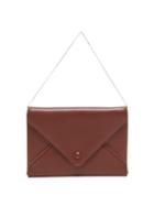Matchesfashion.com The Row - Envelope Chain Handle Leather Clutch - Womens - Tan