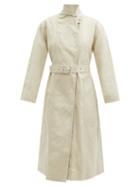 Matchesfashion.com Isabel Marant Toile - Peter Belted Cotton-blend Canvas Coat - Womens - Ivory