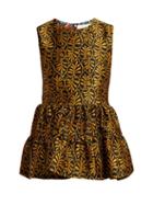 Matchesfashion.com La Doublej - Foglie Sleeveless Satin Top - Womens - Gold Multi