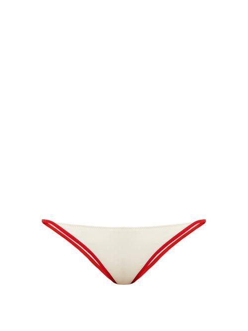 Matchesfashion.com Solid & Striped - The Natalie Bikini Briefs - Womens - White Multi