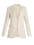 Saint Laurent Peak-lapel Single-breasted Wool-blend Blazer