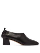 Matchesfashion.com Gray Matters - Micol Junior Cube Heel Leather Pumps - Womens - Black