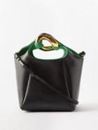 Jw Anderson - Chain Link Pochette Leather Cross-body Bag - Womens - Black