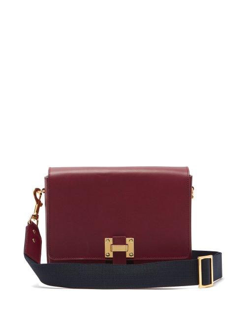 Matchesfashion.com Sophie Hulme - Quick Small Leather Cross Body Bag - Womens - Burgundy