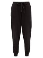 Matchesfashion.com Allude - Tapered Leg Wool Blend Trousers - Womens - Black