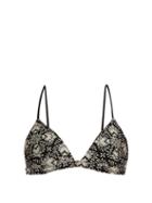 Matchesfashion.com Zimmermann - Divinity Tile Triangle Bikini Top - Womens - 1061 Black Multi