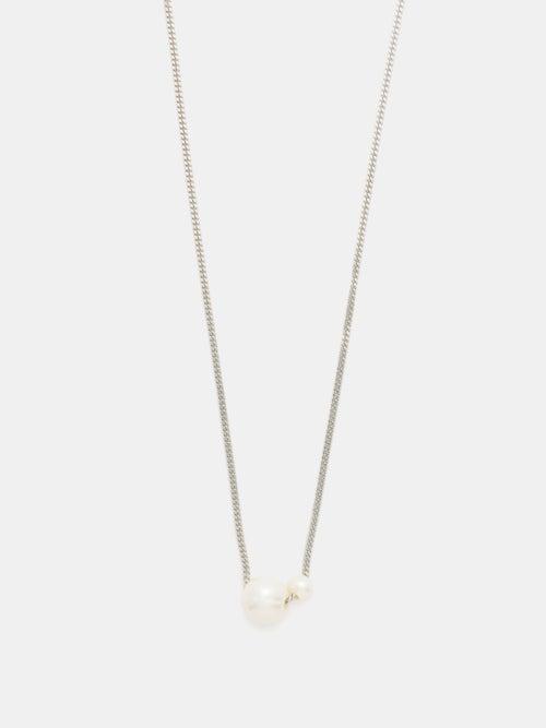 Completedworks - One [blank] Can Change The World Pearl Necklace - Mens - Silver