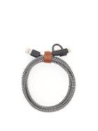 Matchesfashion.com Native Union - Belt 6.5ft Universal Usb Charging Cable - Mens - Black And White