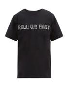 Matchesfashion.com South2 West8 - Ss Lyric-print Cotton T-shirt - Mens - Black