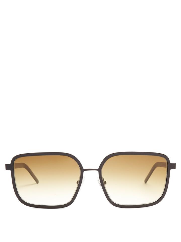 Blyszak V Square-frame Metal Sunglasses