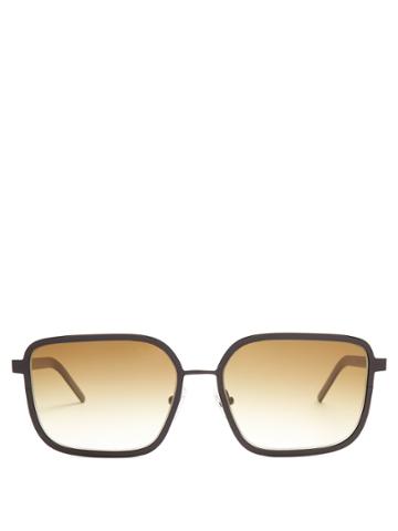 Blyszak V Square-frame Metal Sunglasses