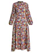 Prada Morocaine Primrose Floral-print Silk Dress