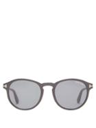 Matchesfashion.com Tom Ford Eyewear - Ian Round Acetate Sunglasses - Mens - Black