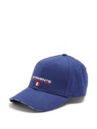 Matchesfashion.com Vetements - Logo Embroidered Canvas Cap - Mens - Blue Multi