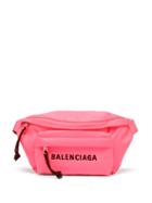 Matchesfashion.com Balenciaga - Wheel S Logo Embroidered Belt Bag - Womens - Pink