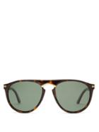Matchesfashion.com Cartier Eyewear - Aviator Acetate Sunglasses - Mens - Tortoiseshell