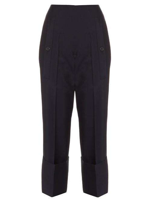 Jil Sander Bruce Exaggerated-cuff Cropped Trousers