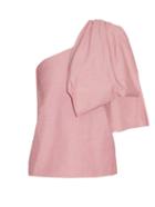 Rosie Assoulin Hustle And Bustle One-shoulder Cotton Top