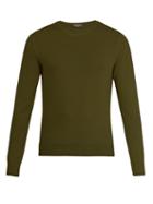 Matchesfashion.com Berluti - Crew Neck Cashmere Sweater - Mens - Green