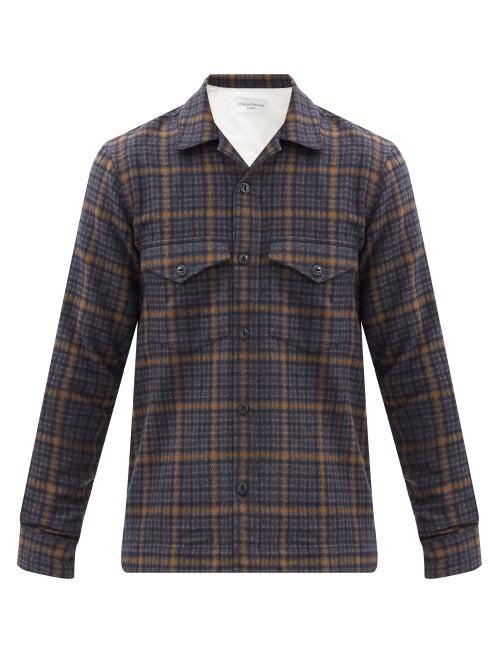 Matchesfashion.com Officine Gnrale - Jonas Checked Flannel Shirt - Mens - Navy Multi