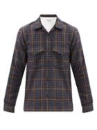 Matchesfashion.com Officine Gnrale - Jonas Checked Flannel Shirt - Mens - Navy Multi
