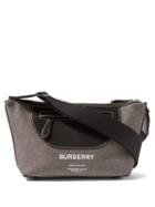 Burberry - Horseferry Leather-trim Canvas Cross-body Bag - Mens - Black Multi