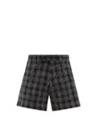 Matchesfashion.com Amiri - Check Cotton-blend Boucl Shorts - Mens - Black