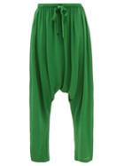 Loewe - Dropped-seat Crepe Trousers - Womens - Green