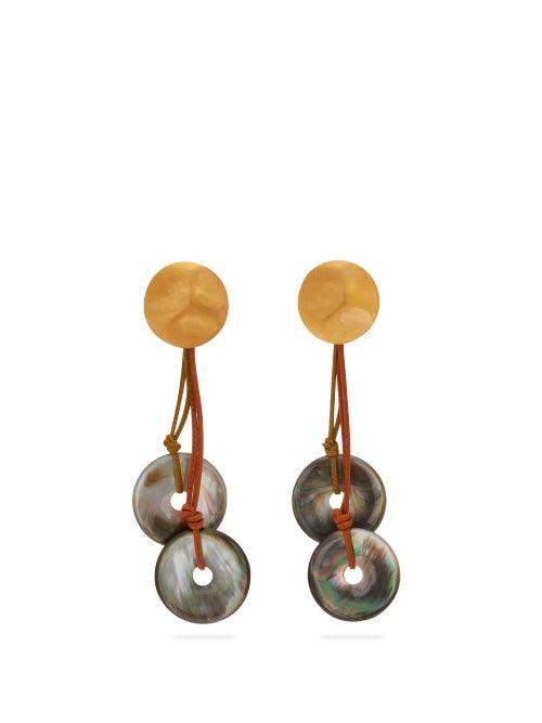 Matchesfashion.com Vanda Jacintho - Wizard Paua Shell Drop Earrings - Womens - Multi